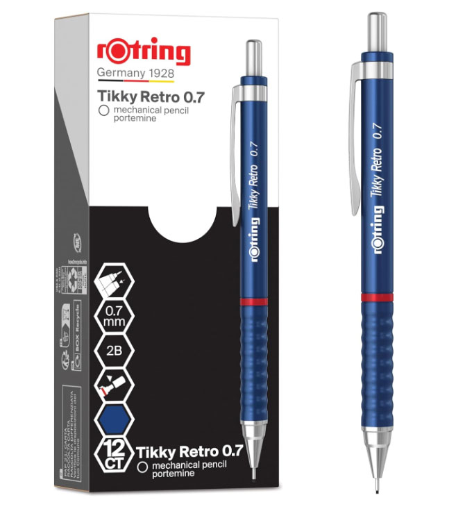 Creion mecanic 0.7mm tikky 3 albastru retro rotring [3]