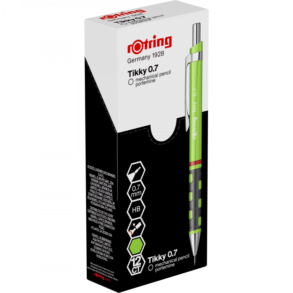 Creion mecanic 0.7mm tikky 3 verde deschis rotring [5]