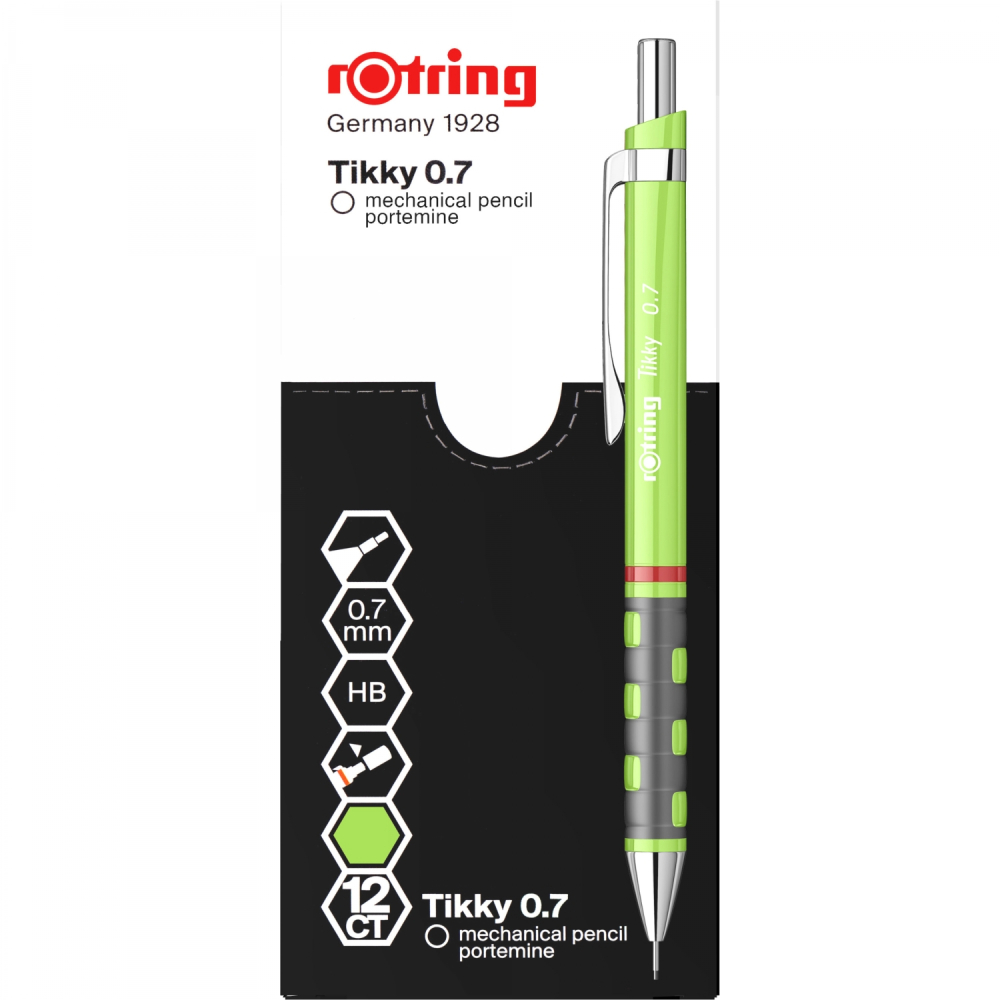 Creion mecanic 0.7mm tikky 3 verde deschis rotring [3]