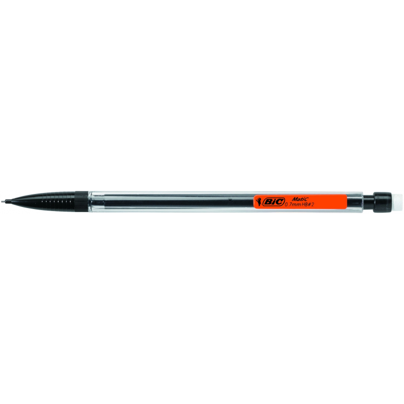 Creion mecanic Bic Matic 8209591, 0.7mm, corp plastic negru, cu guma de sters [2]