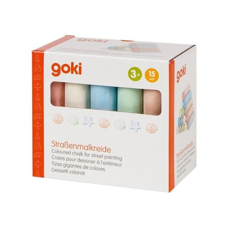Creta colorata pentru desenat pe asfalt, set 15 bucati [1]