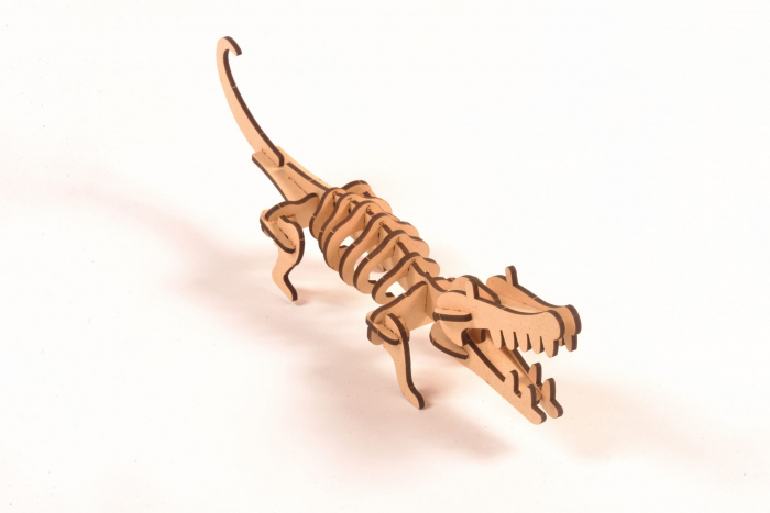 Crocodilul vesel - Kit de creatie din plastilina si lemn [2]