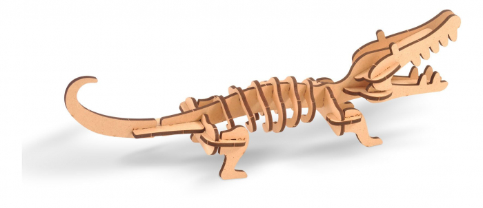 Crocodilul vesel - Kit de creatie din plastilina si lemn [3]
