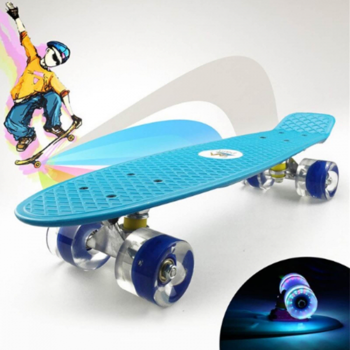 Skateboard copii cu luminite ⭐ Penny board mini cruise. [2]