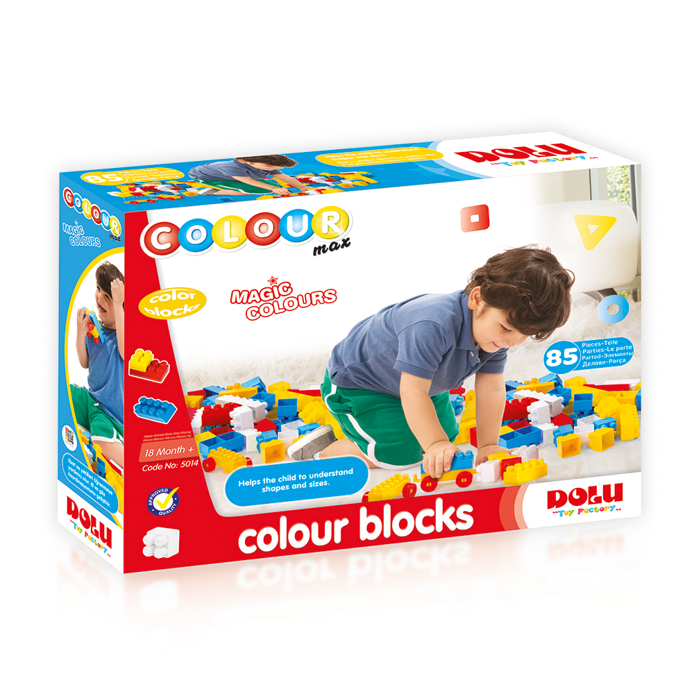 Cuburi colorate de construit - 85 piese [1]