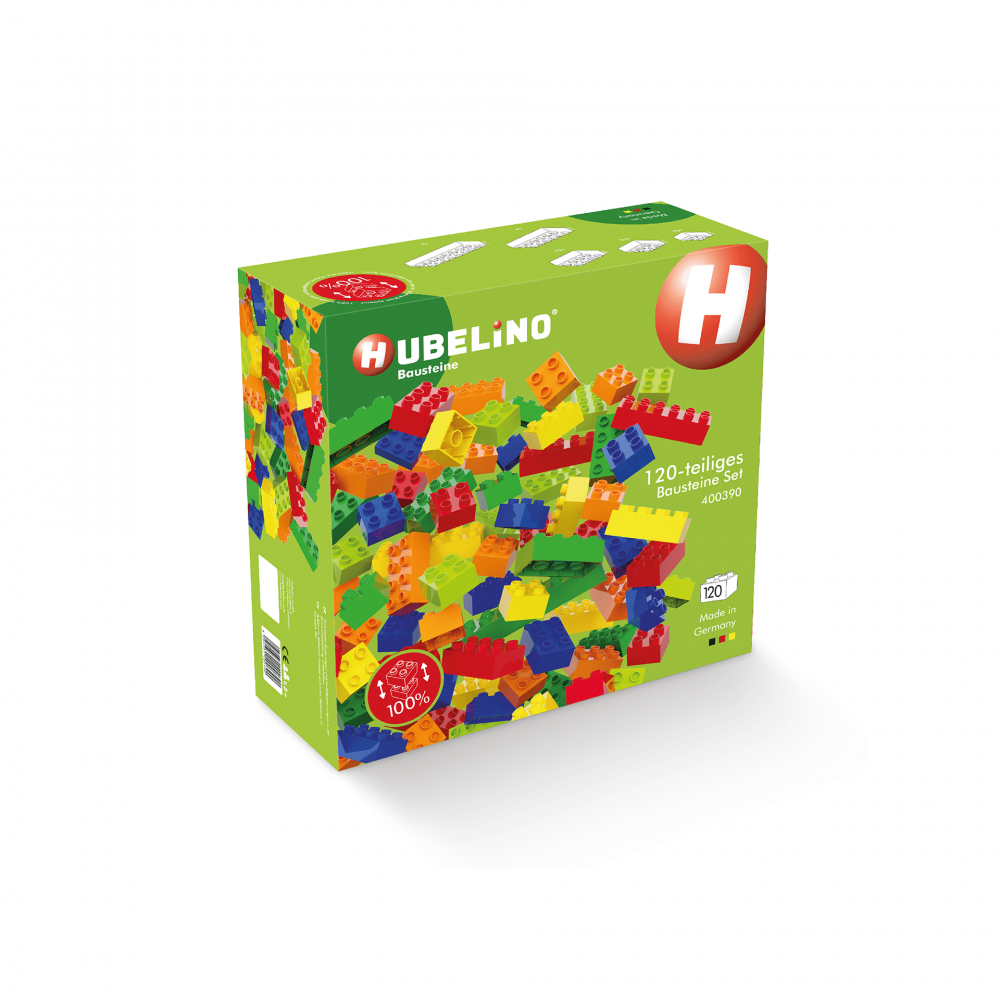 Cuburi colorate de construit Hubelino tip lego (120 piese) [5]