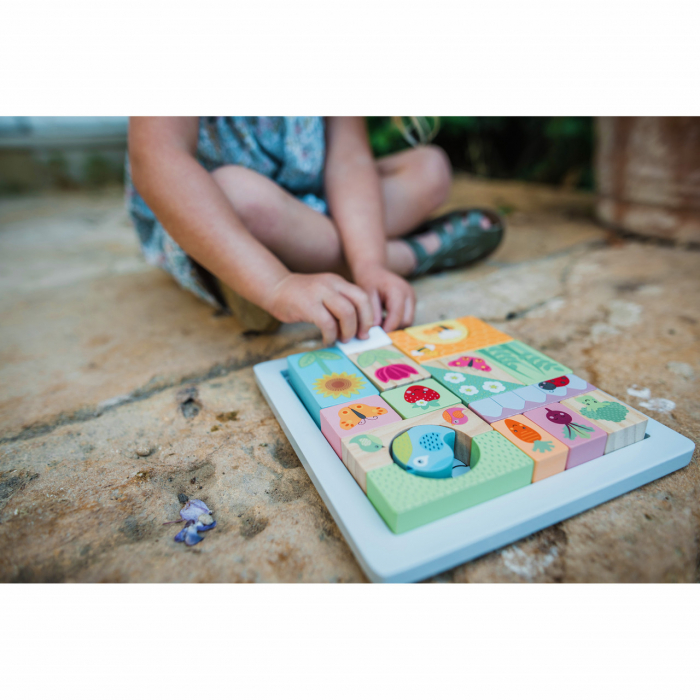 Cuburi de construit Gradina de primavara, Orange Tree Toys, varsta 1 - 3 ani, Baiat, Fata [5]