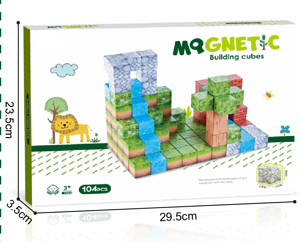 Cuburi magnetice - In natura 104 piese (2.5 cm) [2]