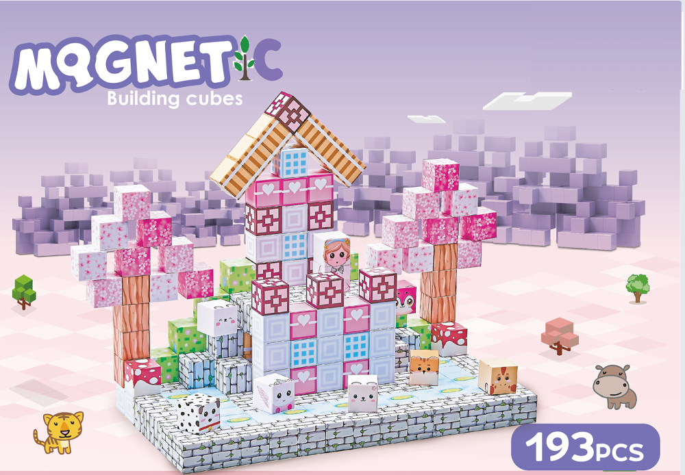 Cuburi magnetice  - Universul printeselor 193 piese (2 cm) [2]