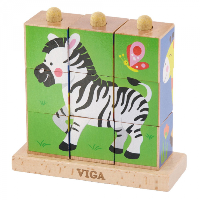 Cuburi montessori, Animale salbatice, 2-6 ani [4]