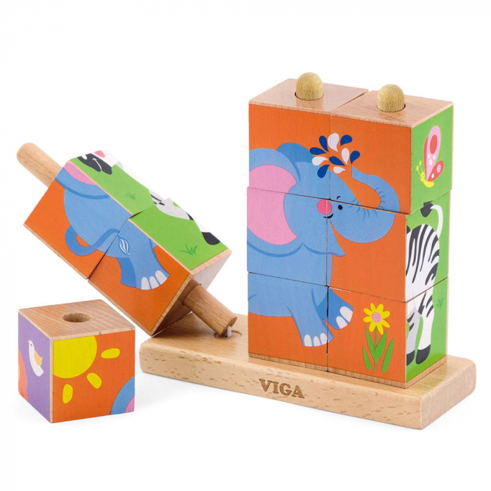 Cuburi montessori, Animale salbatice, 2-6 ani [3]