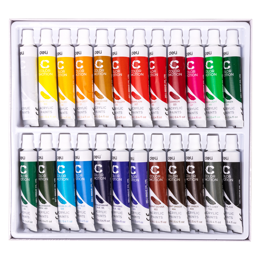 Culori acrilice 24 culori 12ml deli [2]