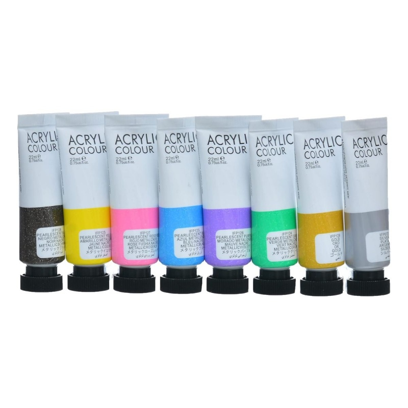 Culori acrilice Magi-Wap Art Rangers, 8 culori x 22ml, culori metalice, FEA0822T-M [2]