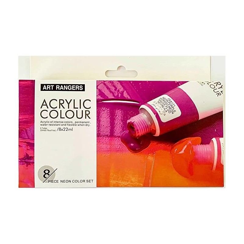 Culori acrilice Magi-Wap Art Rangers, 8 culori x 22ml, culori neon, FEA0822T-N [2]