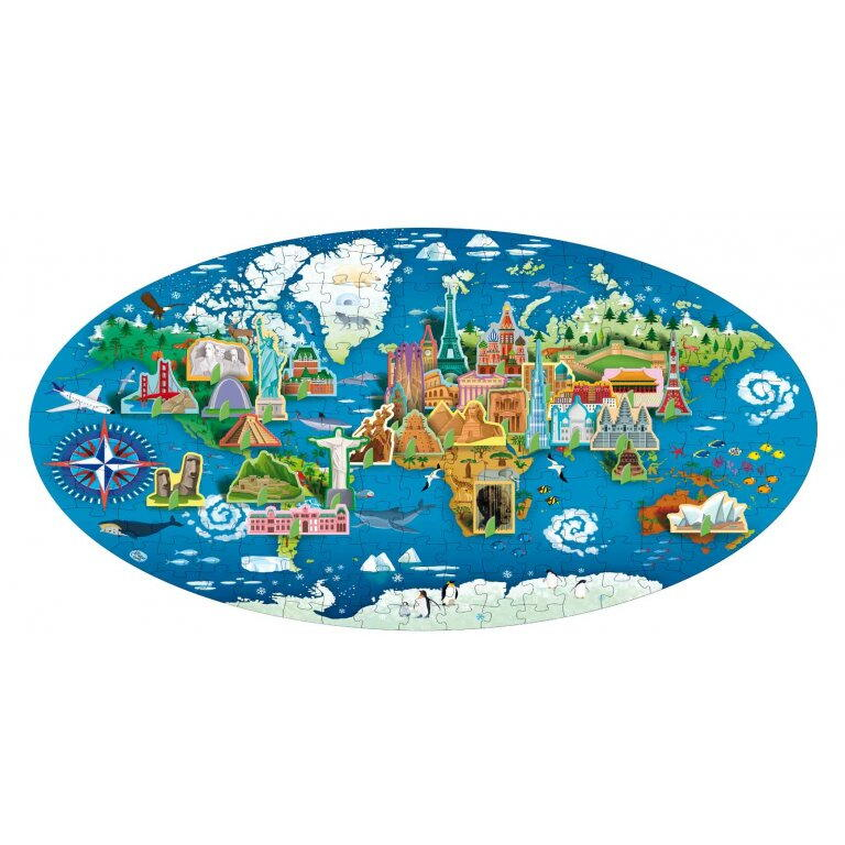 Cunoaste si exploreaza - Puzzle Monumentele lumii (200 piese) [2]
