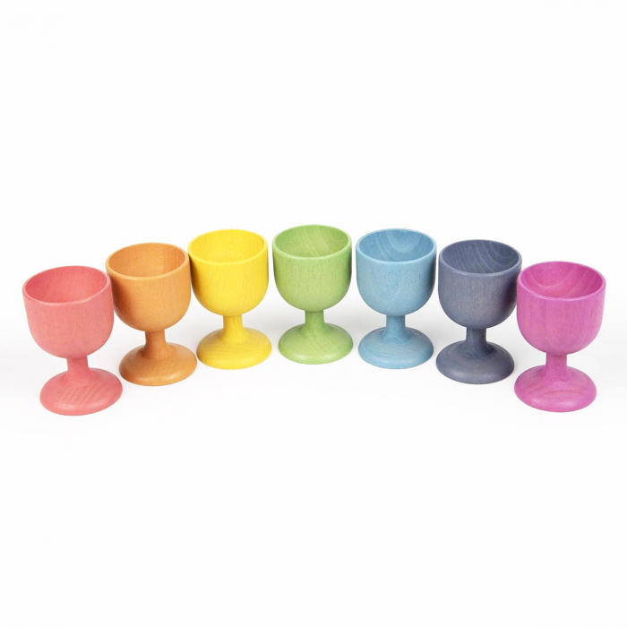 Cupe colorate din lemn, set 7 buc., TickiT, 1-5 ani [5]