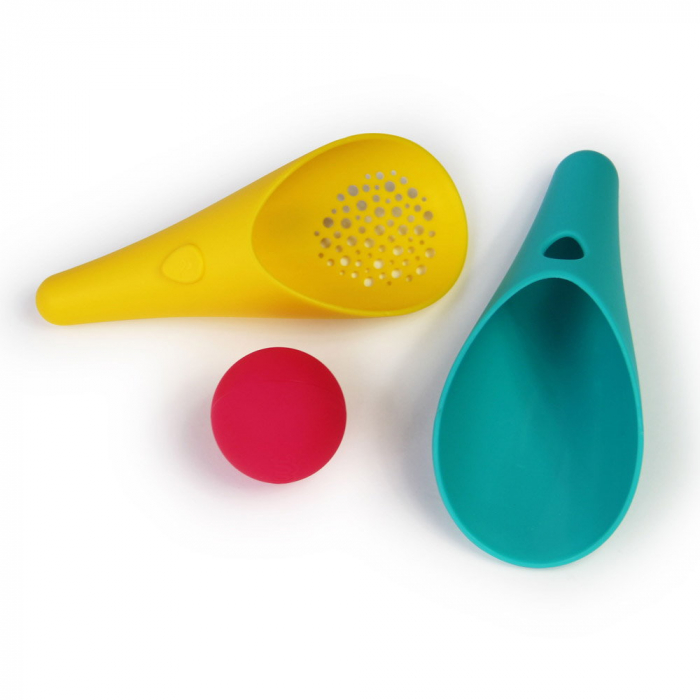 Cuppi, set lopetica cu sita si minge, turcoaz, Quut Toys, 2-8 ani [5]