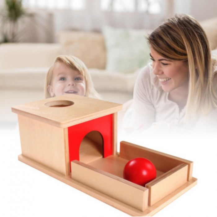 Jucarie material didactic Montessori - Cutia permanentei cu bila. [2]