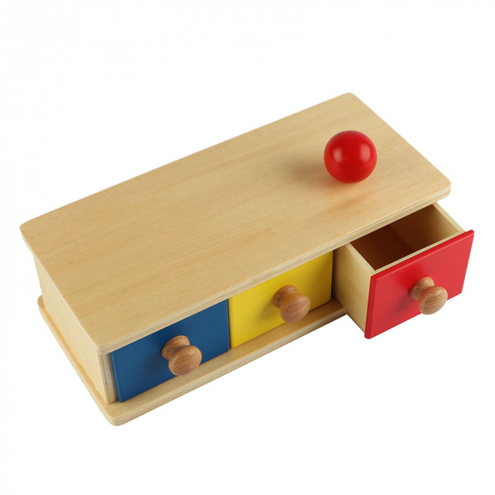 Jucarie material didactic Montessori - Cutia permanentei cu bila. [3]