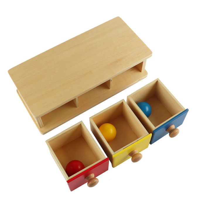 Jucarie material didactic Montessori - Cutia permanentei cu bila. [2]