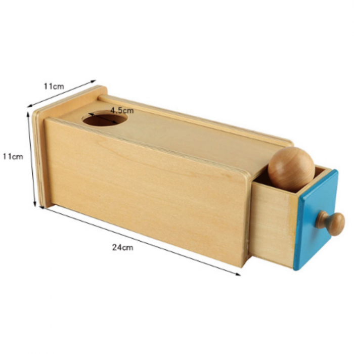 Cutia permanentei cu bila si sertar - Material Montessori, jucarii. [3]