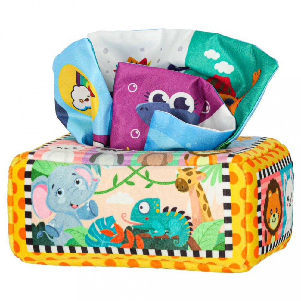 Cutie cu Servetele Bebelusi, Jucarie Senzoriala Montessori, 6 luni+ [9]