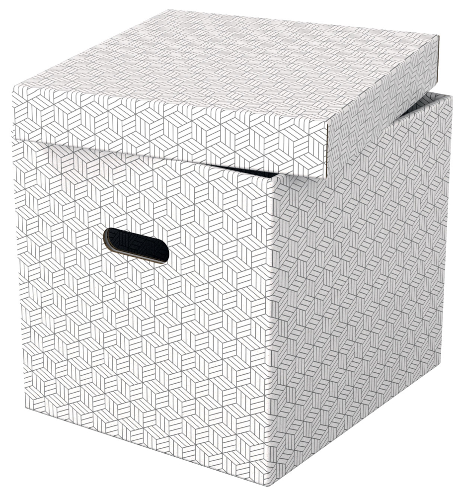 Cutie depozitare cu capac 36 x 32 x 31cm alba recycled fsc 3/set esselte [4]