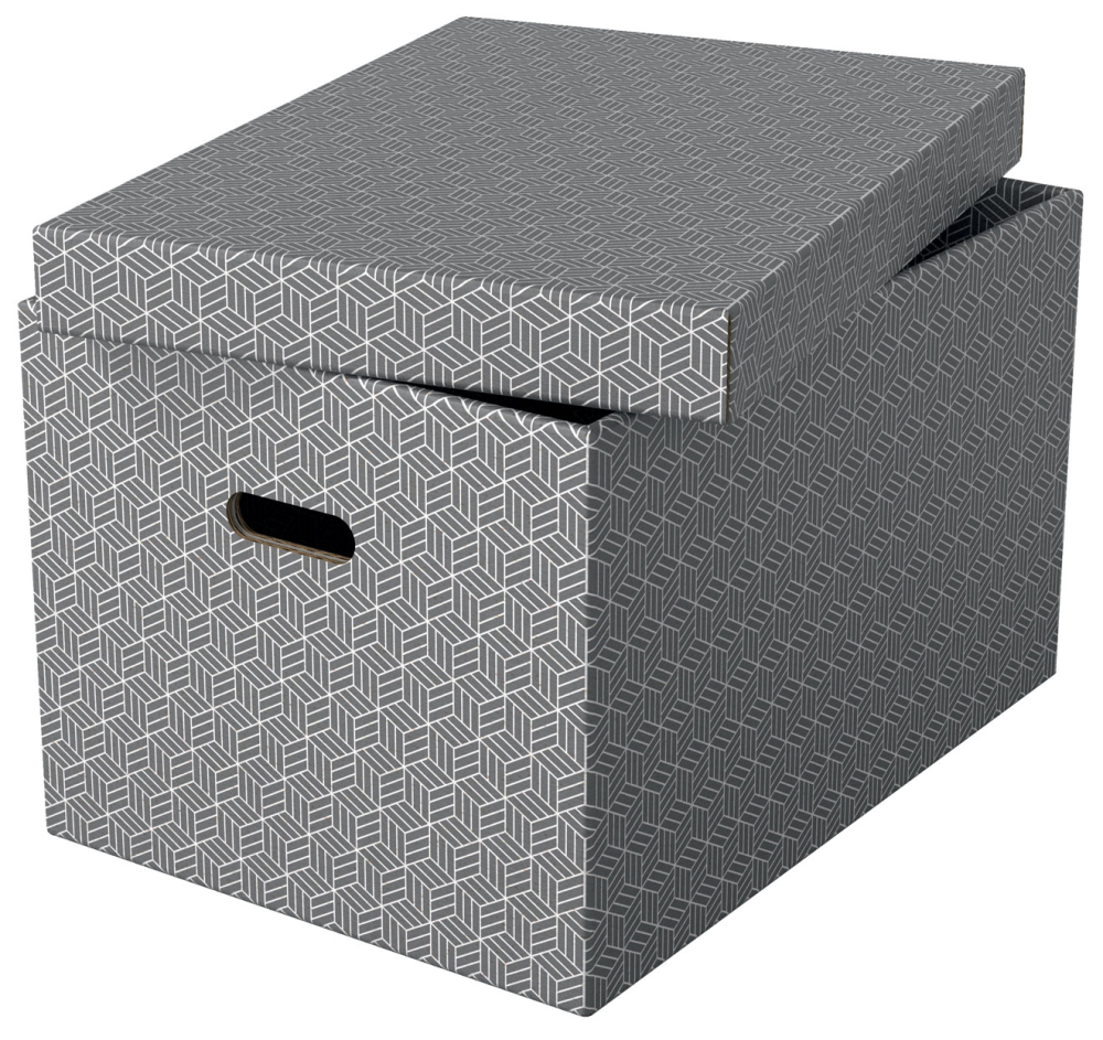 Cutie depozitare cu capac 51 x 35 x 30 cm gri recycled fsc 3/set esselte [4]