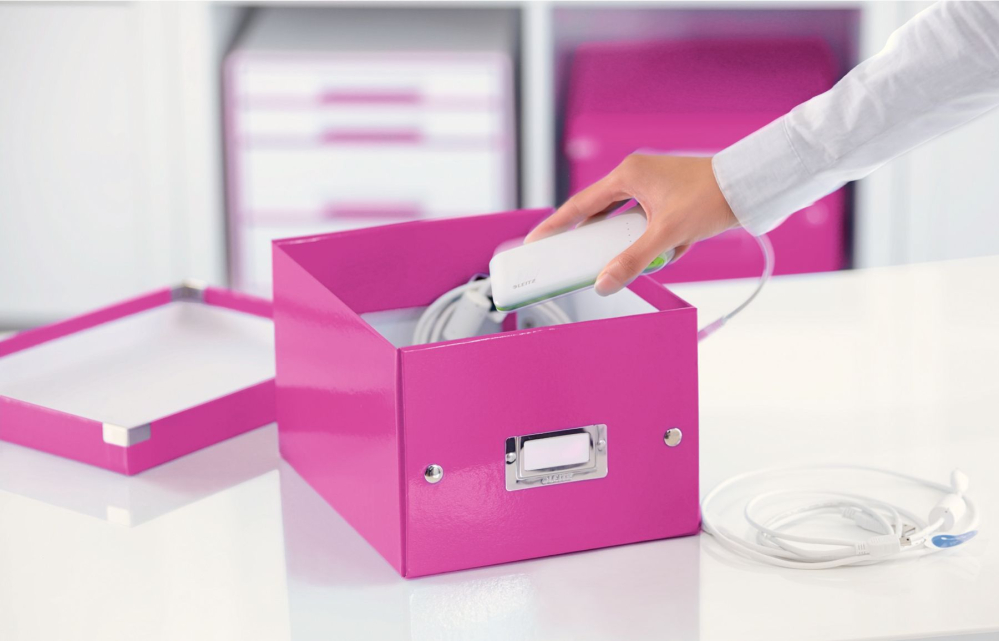 Cutie depozitare mica roz click&store leitz [3]