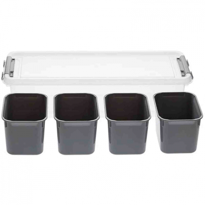 Cutie depozitare, organizator cu 4 compartimente - Micostore.ro [2]