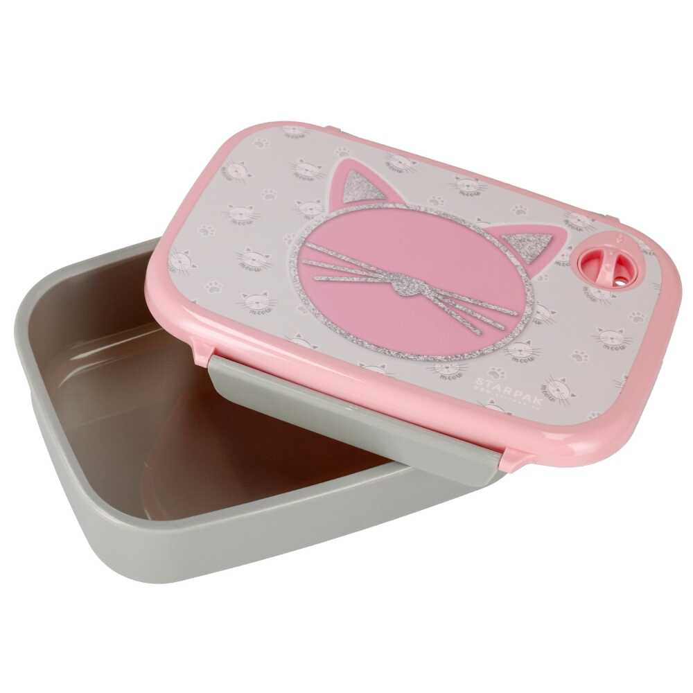Cutie pentru pranz, caserola practica si incapatoare, cu model pisicuta [2]