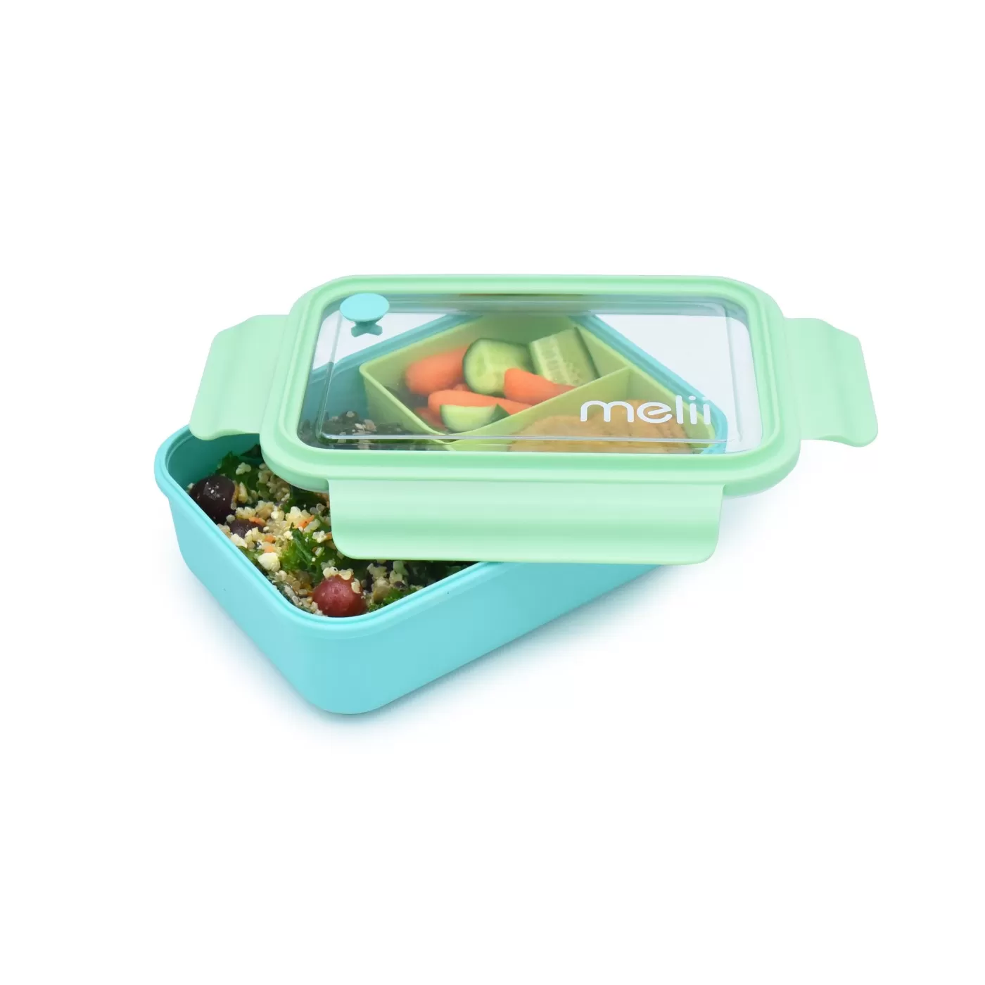 Cutie pranz, bento, 1250ml, caserola detasabila, blue mint lime, varsta de la 6 luni la +15 ani [2]