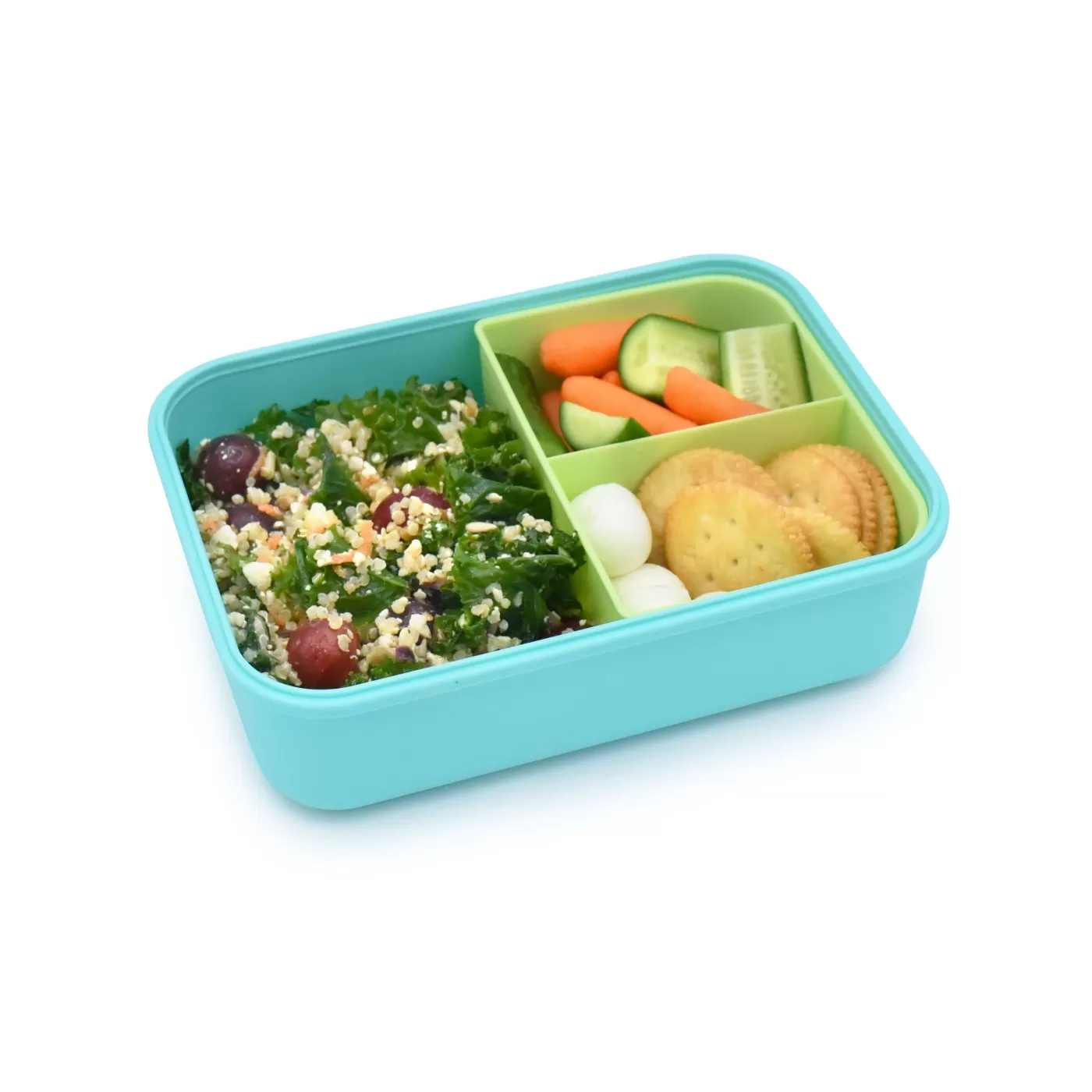 Cutie pranz, bento, 1250ml, caserola detasabila, blue mint lime, varsta de la 6 luni la +15 ani [3]