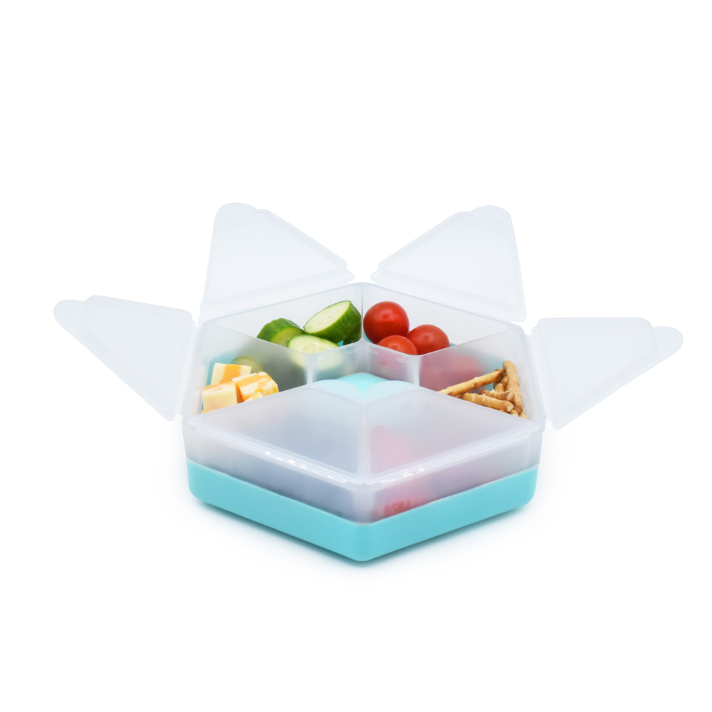 Cutie snack hexagon snackle 6 compartmente, melii, blue copii cu varsta peste 0 luni [6]