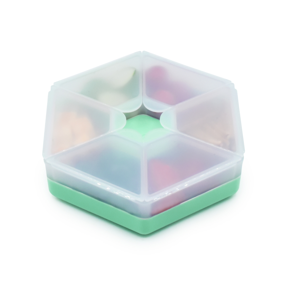 Cutie snack hexagon snackle 6 compartmente, melii, mint copii varsta 0 luni - +15 ani [4]
