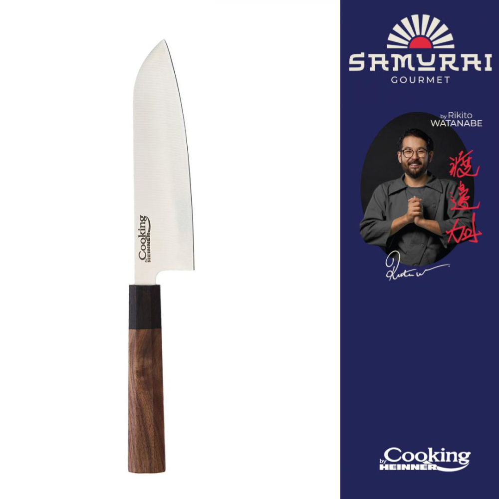Cutit santoku 18 cm, rikito watanabe, samurai gourmet, cooking by heinner [3]