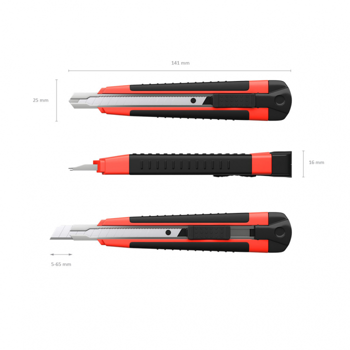 Cutter cu sistem auto-lock, 9 mm, tip sageata [5]
