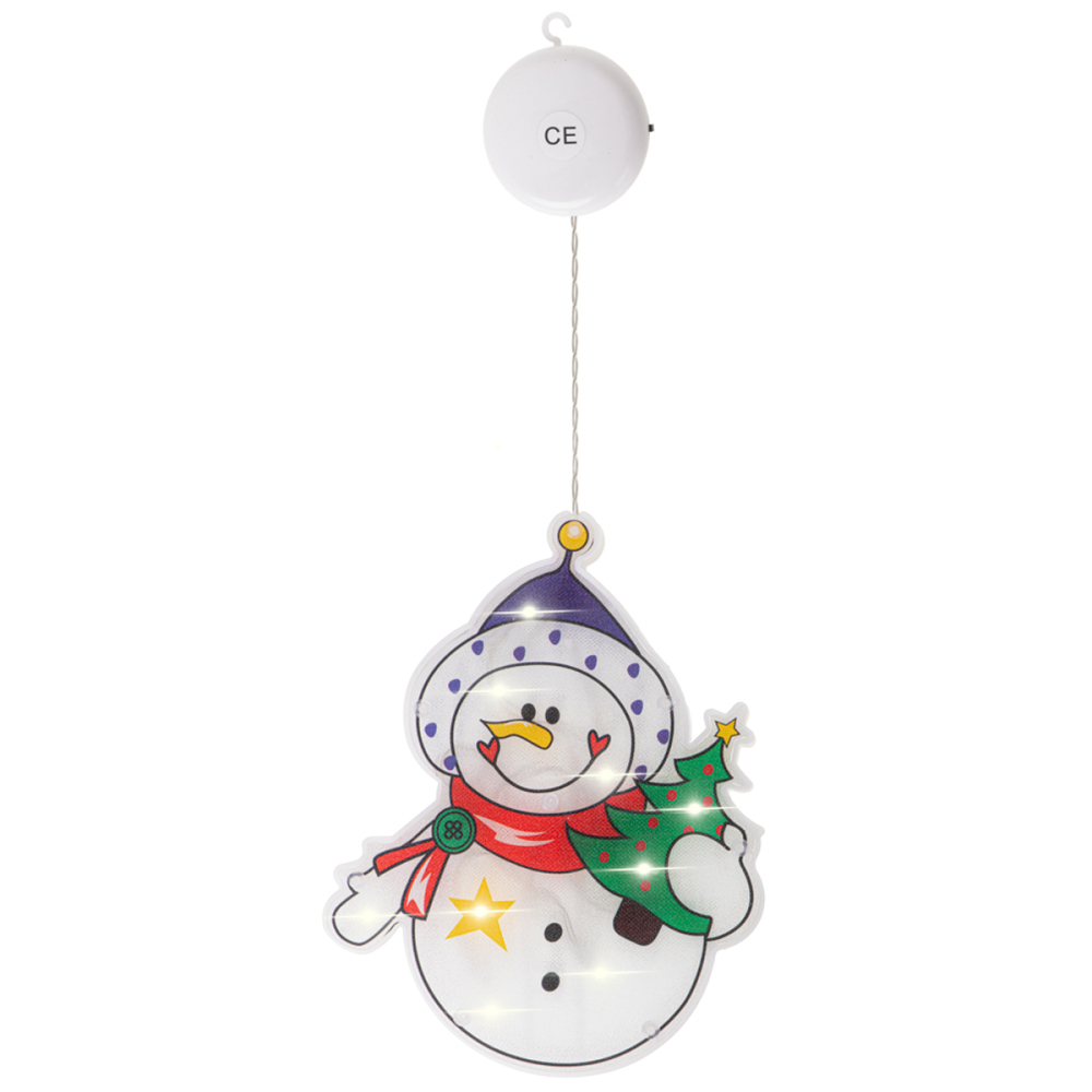 Decoratiune Luminoasa LED de Craciun Om de Zapada cu Ventuza [4]