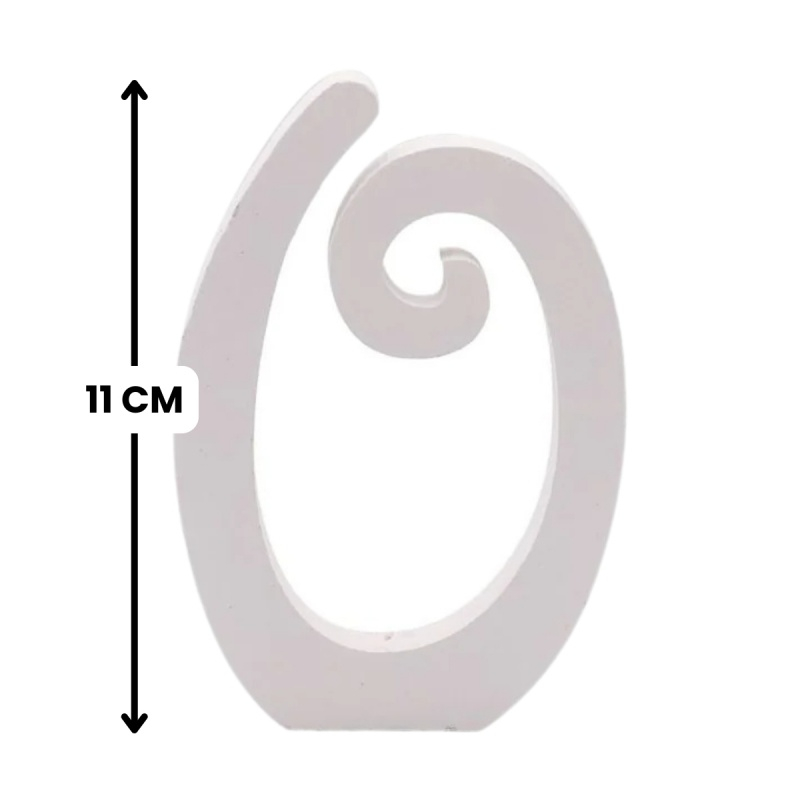 Decoratiuni petrecere Zebra cifra 0, 11cm, lemn, autoadeziva, JAB0450 [2]