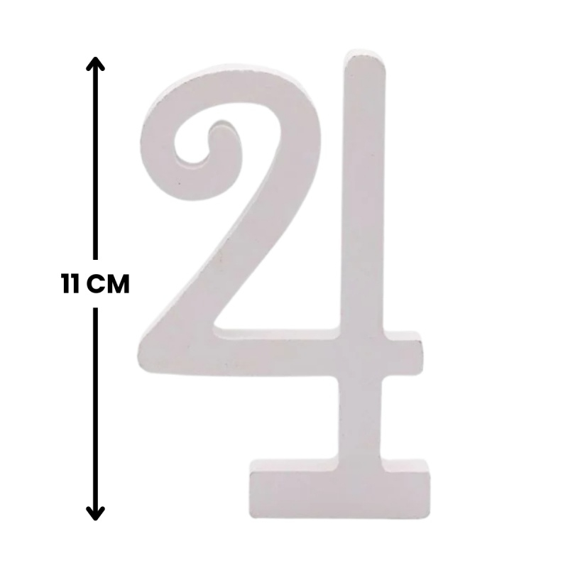 Decoratiuni petrecere Zebra cifra 4, 11cm, lemn, autoadeziva, JAB0454 [2]