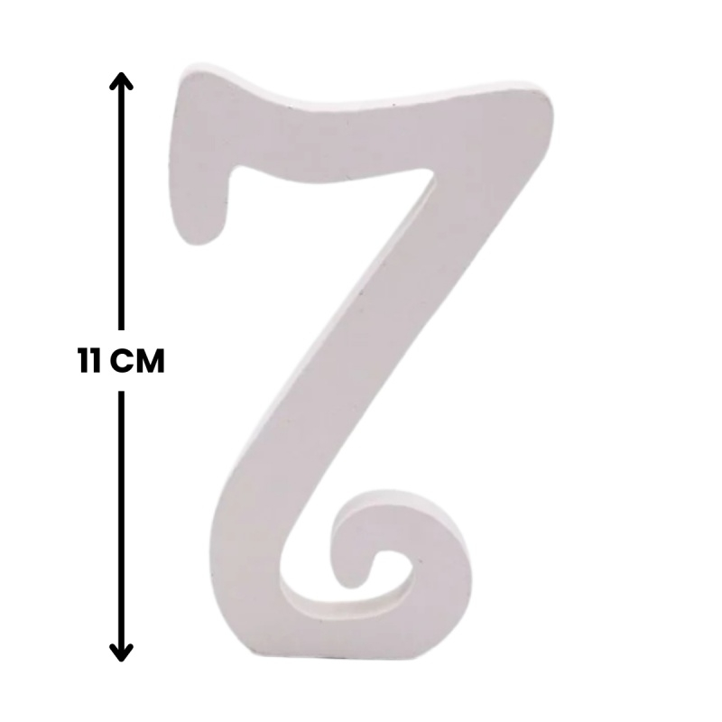 Decoratiuni petrecere Zebra cifra 7, 11cm, lemn, autoadeziva, JAB0457 [2]