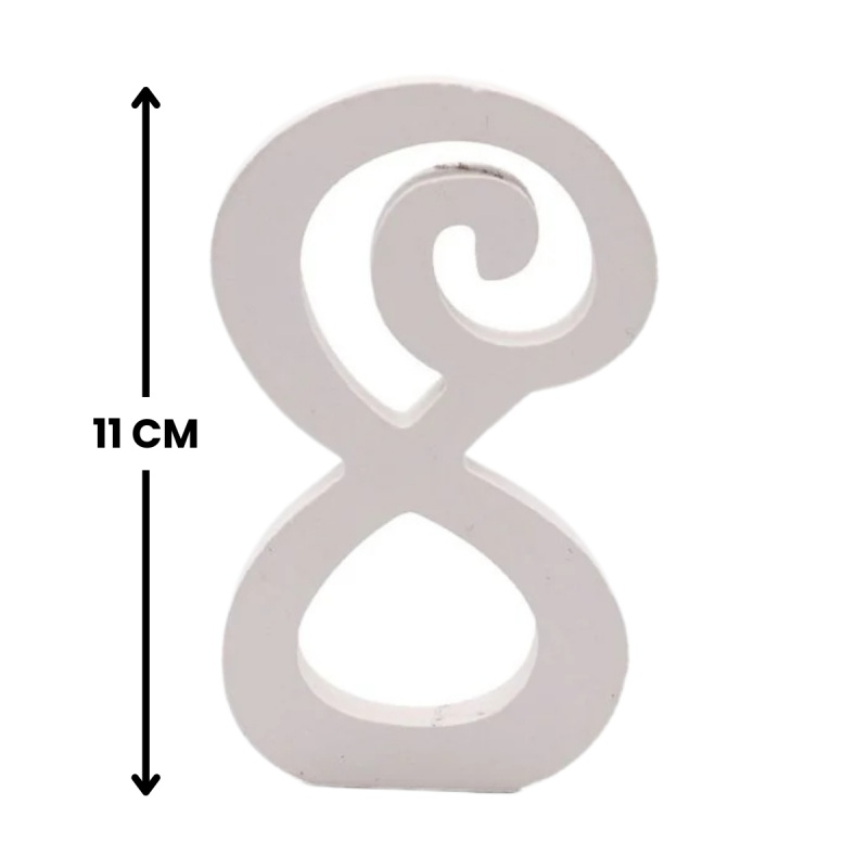 Decoratiuni petrecere Zebra cifra 8, 11cm, lemn, autoadeziva, JAB0458 [2]