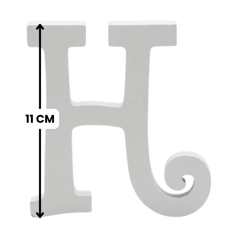 Decoratiuni petrecere Zebra litera H, 11cm, lemn, autoadeziva, JAB0467 [2]