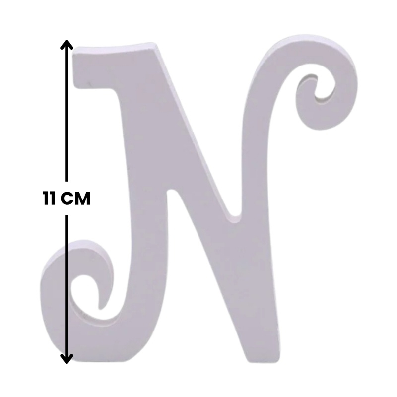 Decoratiuni petrecere Zebra litera N, 11cm, lemn, autoadeziva, JAB0473 [2]