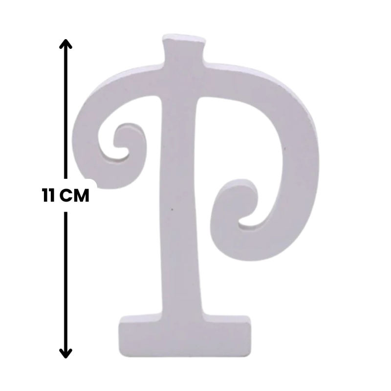 Decoratiuni petrecere Zebra litera P, 11cm, lemn, autoadeziva, JAB0475 [2]