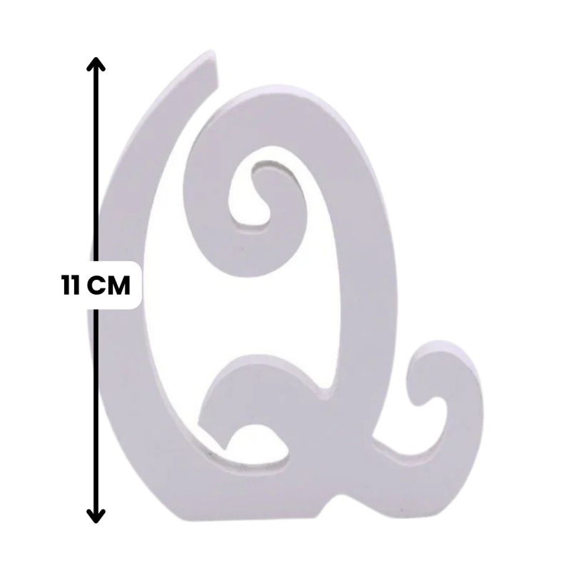 Decoratiuni petrecere Zebra litera Q, 11cm, lemn, autoadeziva, JAB0476 [2]