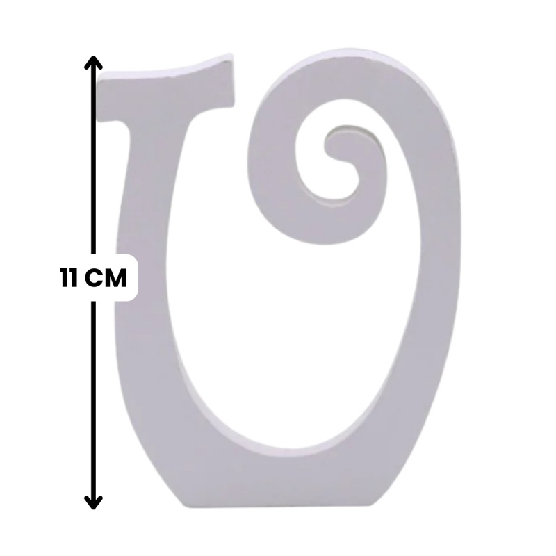 Decoratiuni petrecere Zebra litera U, 11cm, lemn, autoadeziva, JAB0480 [2]