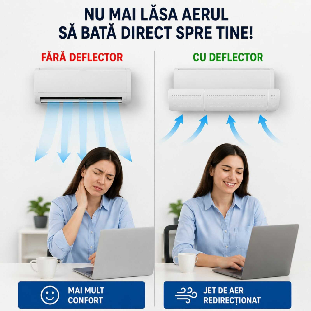 Deflector Aer Conditionat, Reglabil, Extensibil, 52 - 92 cm [3]
