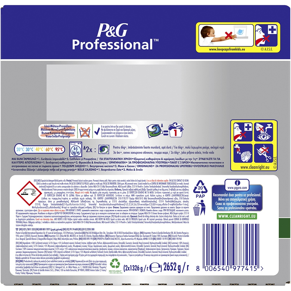 Pachet economic 120 capsule detergent capsule Ariel Professional All in 1 PODS Regular, 120 spalari [2]