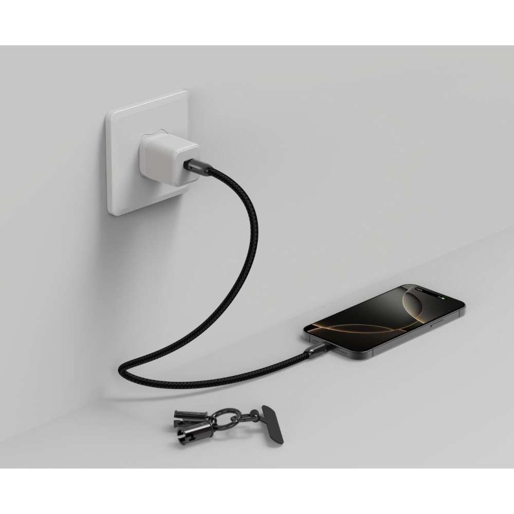 Devia Cablu Extreme Speed Woven Type-C la Type-C Fast Charge PD 60W, cu snur 0.3m, Negru [5]